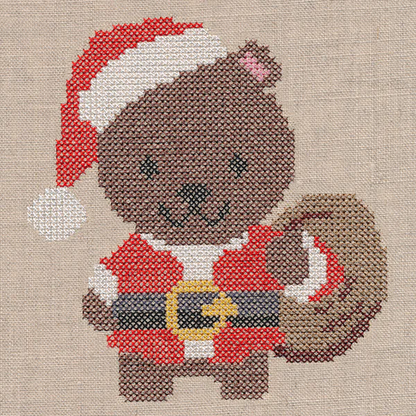 Santa Bear (Cross Stitch)