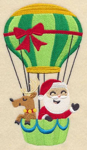 Santa on the Go Hot Air Balloon - Image 2