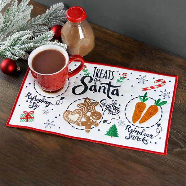 Santa Snacks Mug Rug (In-the-Hoop) - Image 9