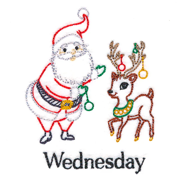 Santa with Reindeer on Wednesday (Vintage) - Image 2