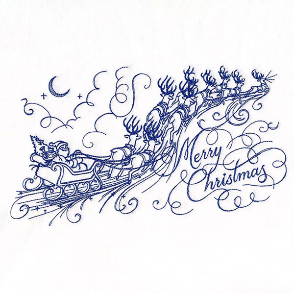 Santa's Flight in Calligraphy - Image 5