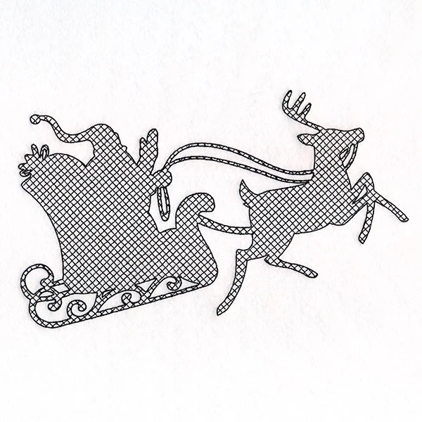 Santa's Flight Silhouette (Trapunto) - Image 3