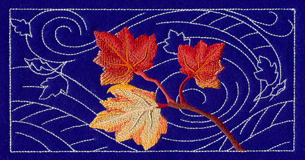 Sashiko Maple Leaves Border - Image 2
