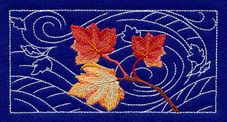 Sashiko Maple Leaves Border - Image 3