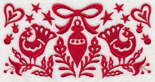 Scandinavian Christmas Ornament Border - Image 2