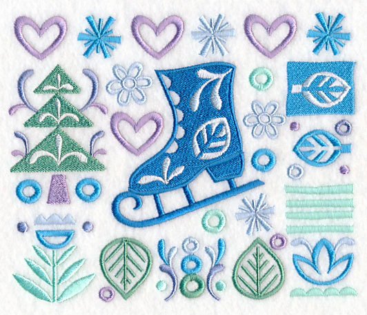 Scandinavian Ice Skate Panel - Image 2
