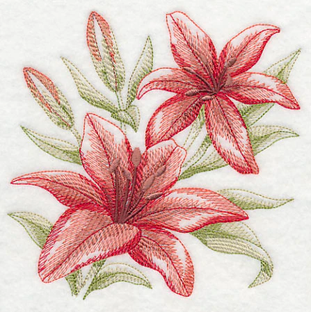 Scarlet Lilies Sketch - Image 3