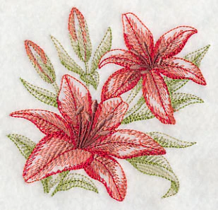 Scarlet Lilies Sketch - Image 5
