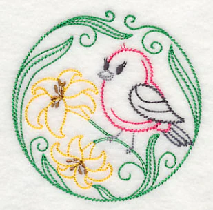 Scarlet Tanager and Daylilies (Vintage) - Image 5