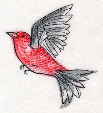 Scarlet Tanager in Watercolor - Image 3