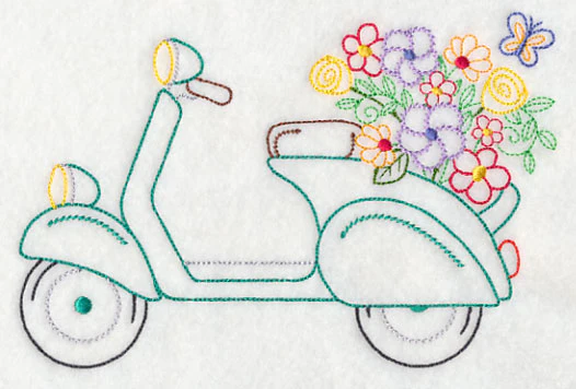 Scooter in Bloom (Vintage) - Image 4