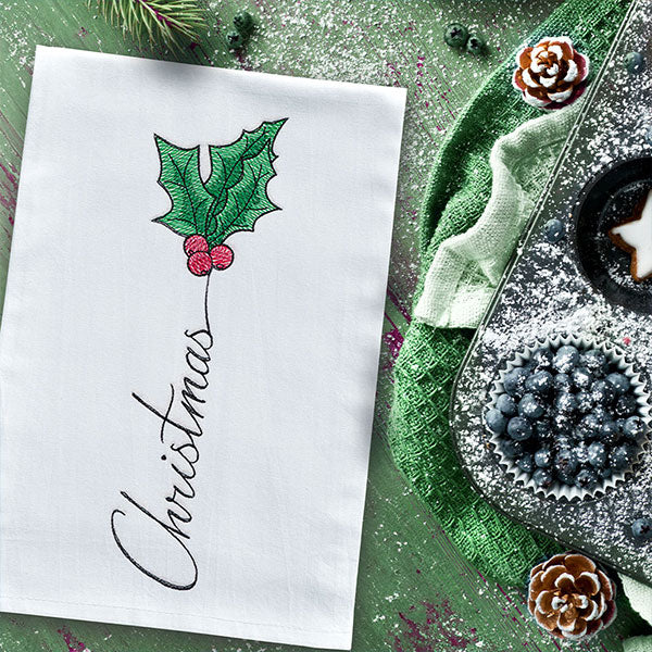 Scripted Christmas Holly & Berries - Image 9