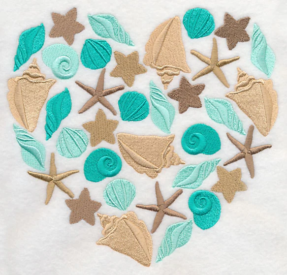 Sea Shells and Starfish Silhouette Heart - Image 6