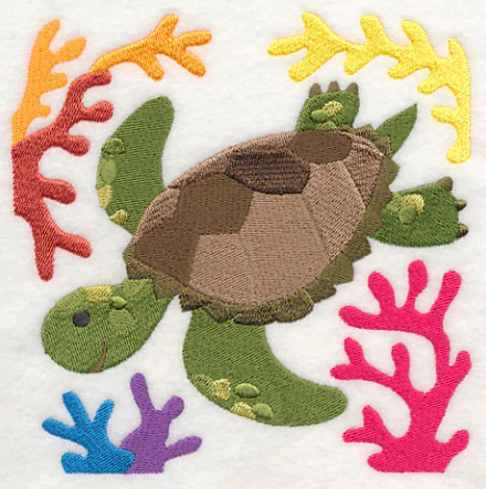 Sea Turtle and Coral - Image 3