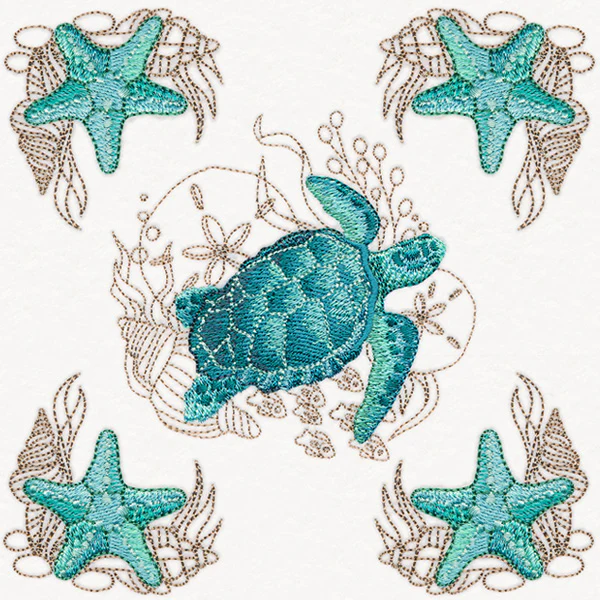 Sea Turtle & Starfish Pillow Pair - Image 6
