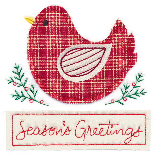 Season's Greetings Country Bird (Crafty Cut Applique) - Image 3