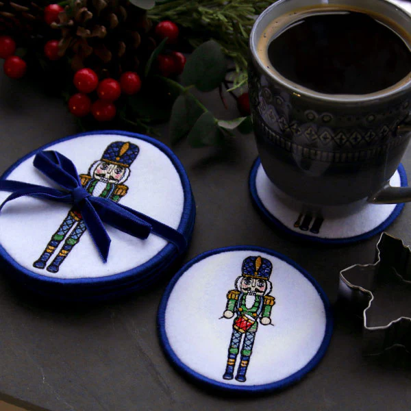 Season's Greetings Nutcracker Coaster 2 (In-the-Hoop) - Image 7
