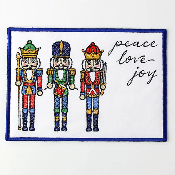 Season's Greetings Nutcracker Mug Rug (In-the-Hoop) - Image 8