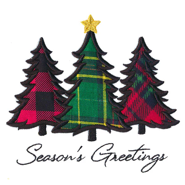 Season's Greetings Trees (Applique) - Image 5