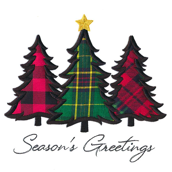 Season's Greetings Trees (Applique) - Image 7