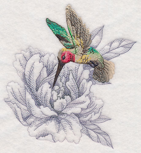 Secret Garden Peony and Hummingbird - Image 2