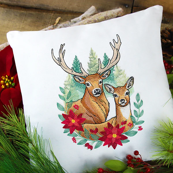 Serene Christmas Deer Scene - Image 4