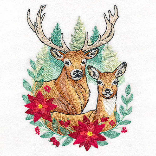 Serene Christmas Deer Scene - Image 7