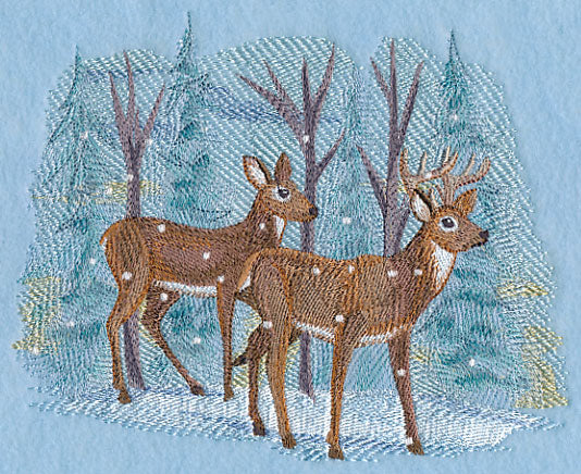 Serene Deer Scene in Watercolor - Image 2