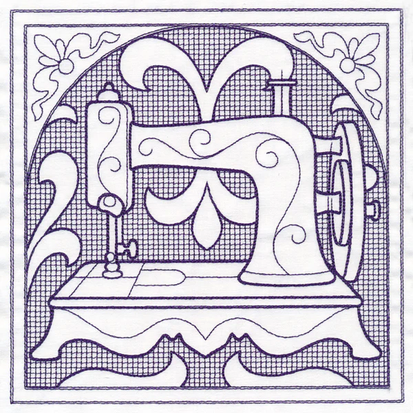 Sewing Machine Square (Trapunto)