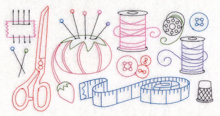 Sewing Quick Stitch Border (Vintage) - Image 2