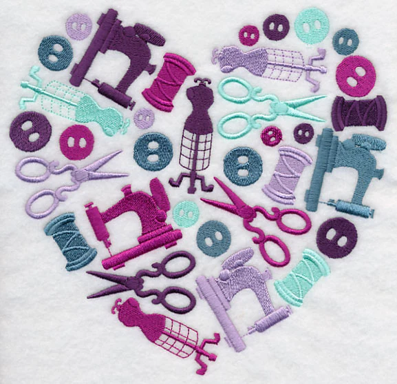 Sewing Silhouette Heart