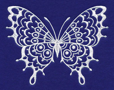 Shabby Chic Butterfly (Whitework) - Image 3