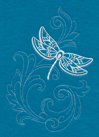 Shabby Chic Dragonfly Spray (Whitework) - Image 3