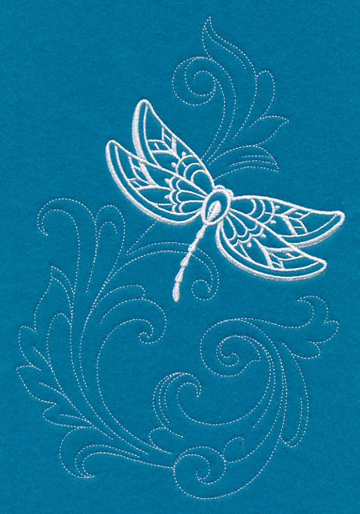 Shabby Chic Dragonfly Spray (Whitework) - Image 4