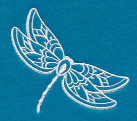Shabby Chic Dragonfly (Whitework) - Image 2