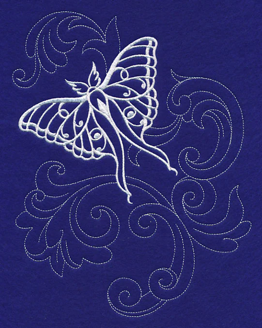 Shabby Chic Luna Moth Spray (Whitework) - Image 4