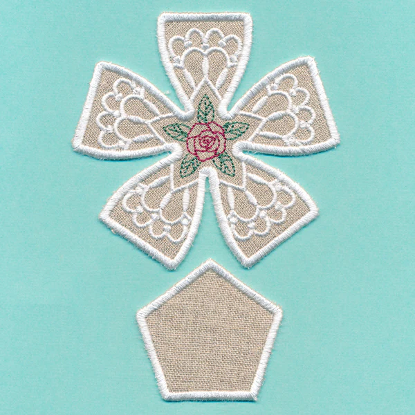 Shabby Chic Pincushion (In-the-Hoop) - Image 4