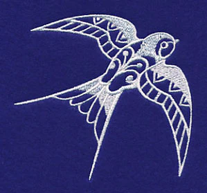 Shabby Chic Swallow (Whitework) - Image 2