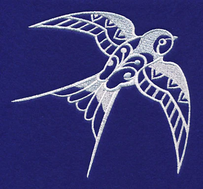 Shabby Chic Swallow (Whitework) - Image 3