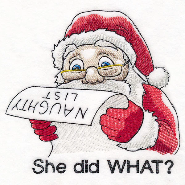 She Did What? Naughty List Santa - Image 4