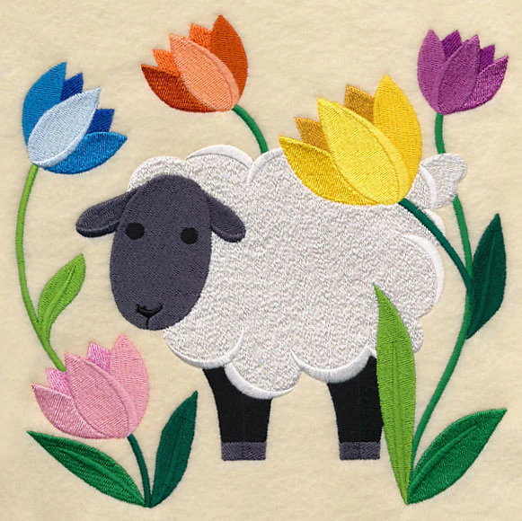 Sheep in Tulips - Image 6