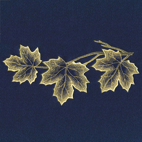 Sheer Autumn Maple Leaves Border - Image 9