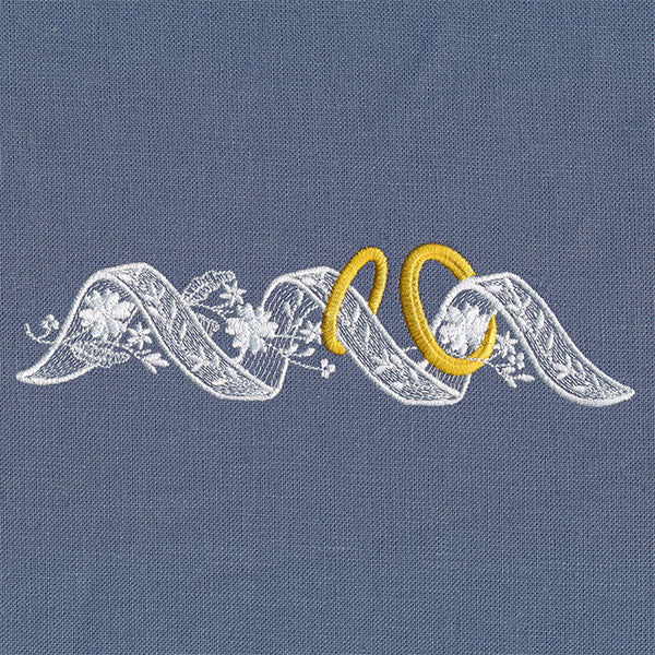Sheer Ribbons & Rings Border - Image 3