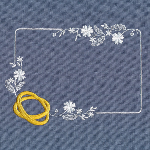 Sheer Ribbons & Rings Quilt Label - Image 3