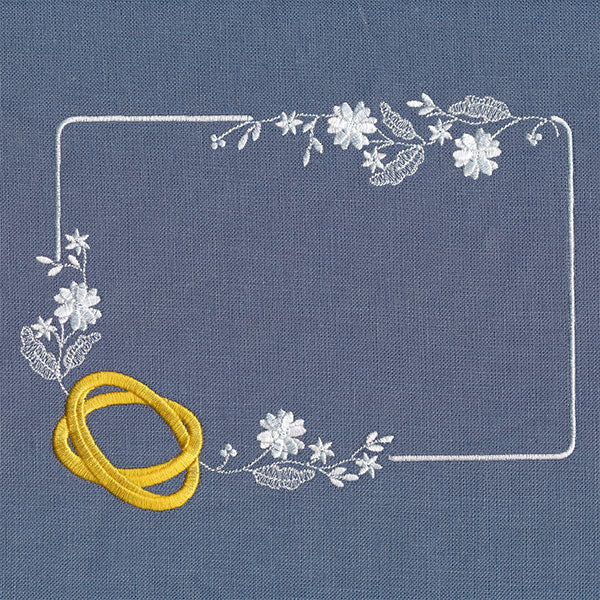 Sheer Ribbons & Rings Quilt Label - Image 6