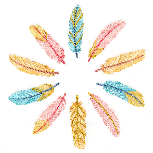 Shimmering Feathers Circle - Image 3