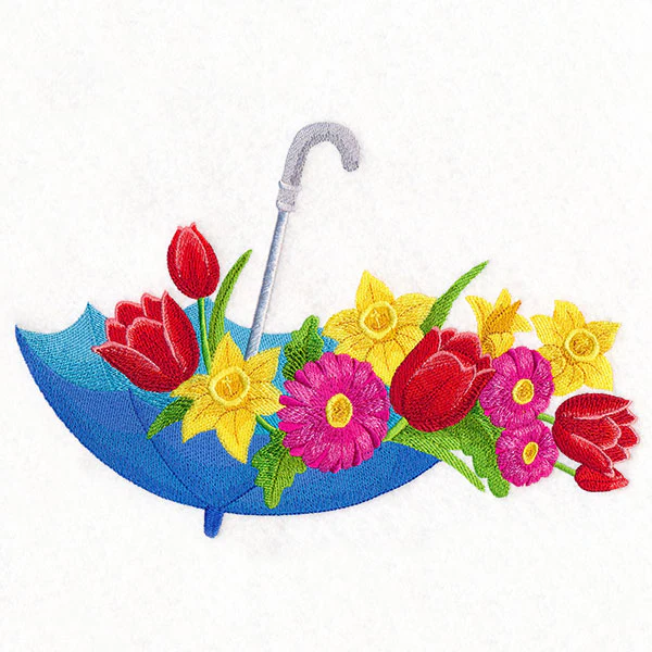 Showers and Flowers Umbrella Bouquet - Image 4