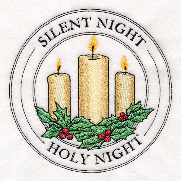 Silent Night Candle Stamp - Image 3