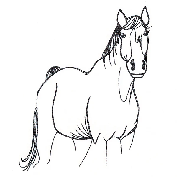 Simple Farm Sketch - Horse - Image 3