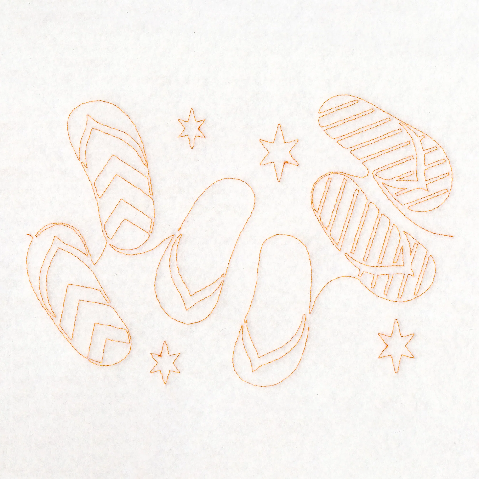 Simply Summer - Flip Flops (Edge-to-Edge Quilting)